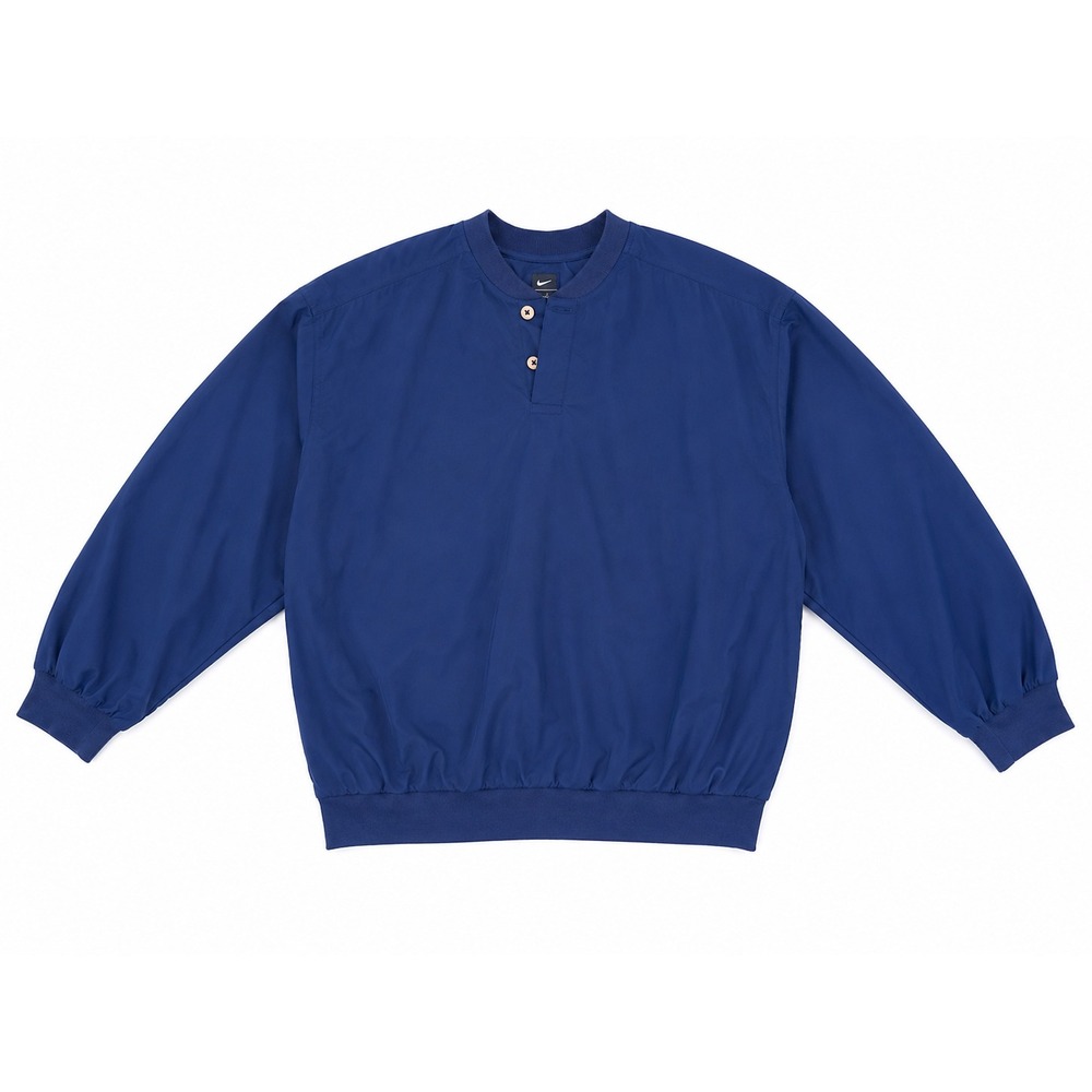 Nike Golf Navy Blue Henley Pullover Windshirt Windbreaker Men's Size Medium